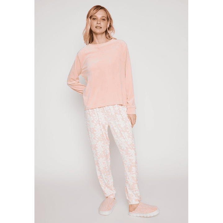 Pijama Plush Mujer Rosado Familyshop 4