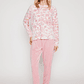 Pijama Plush Flor Mujer Rosado Familyshop - Miniatura 4