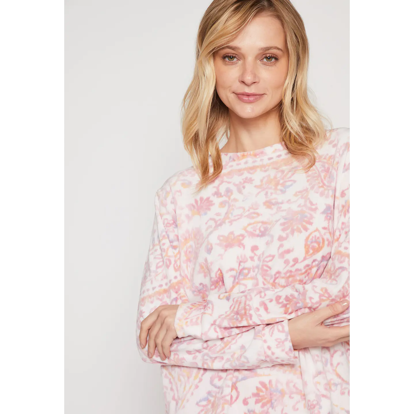 Pijama Plush Flor Mujer Rosado Familyshop 4