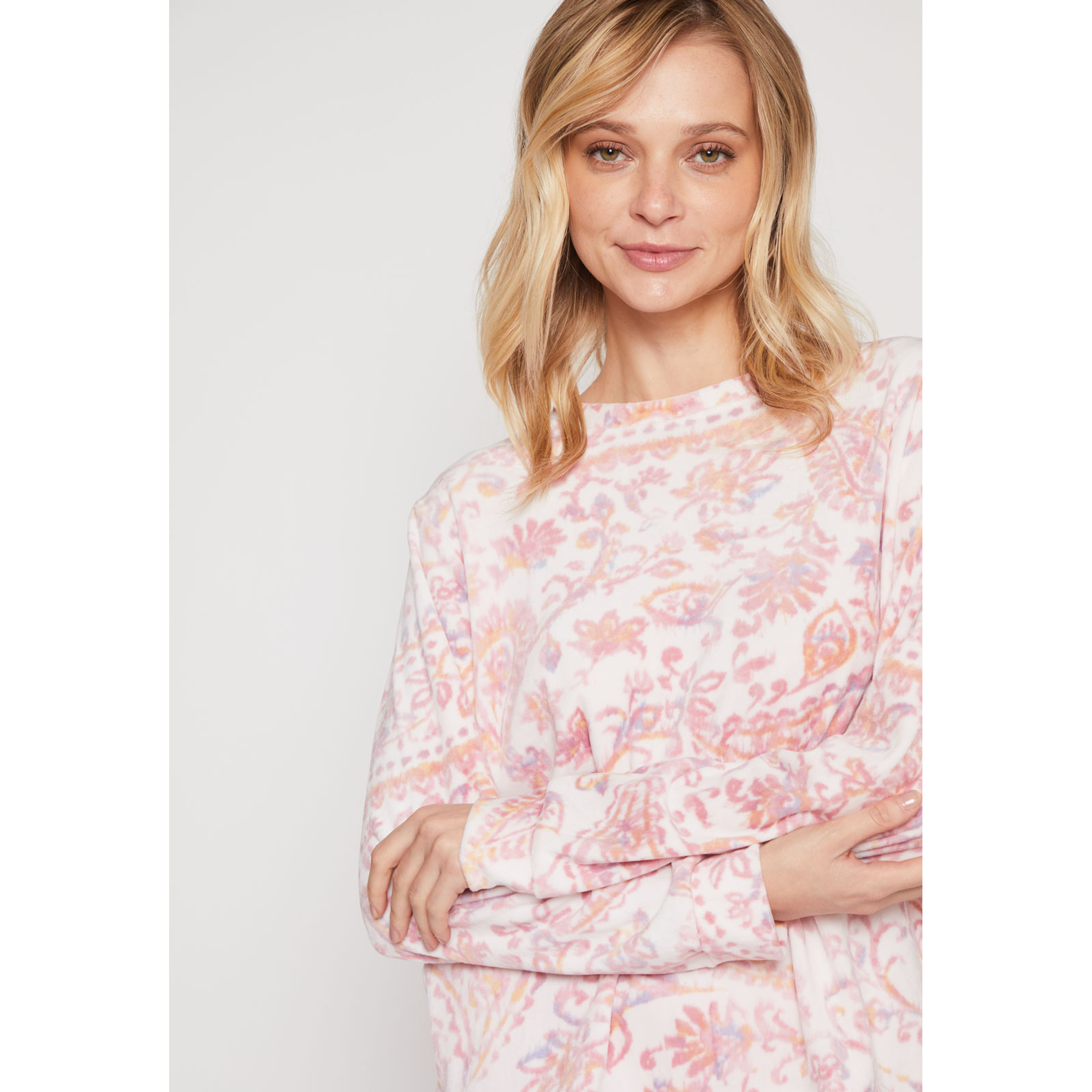 Pijama Plush Flor Mujer Rosado Familyshop 2