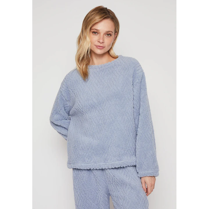 Pijama Peludo Mujer Gris Familyshop 1