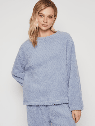 Pijama Peludo Mujer Gris Familyshop