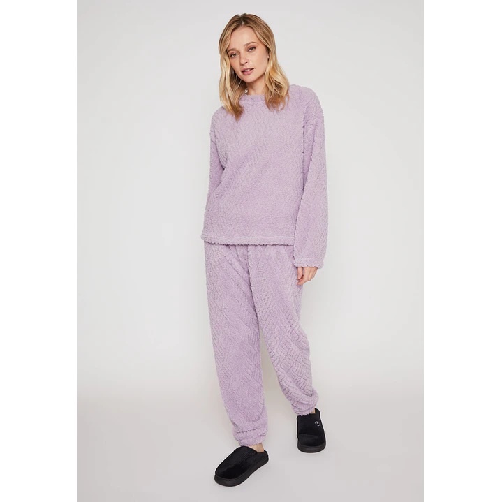 Pijama Peludo Mujer Lila Familyshop 4