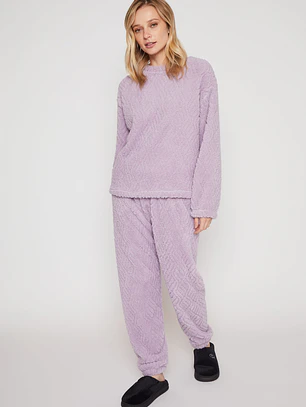 Pijama Peludo Mujer Lila Familyshop