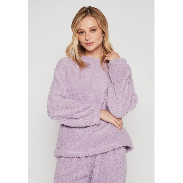 Pijama Peludo Mujer Lila Familyshop 1