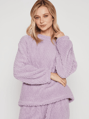 Pijama Peludo Mujer Lila Familyshop