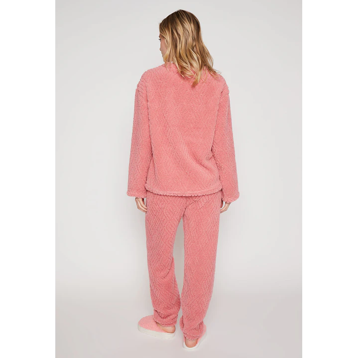 Pijama Peludo Mujer Rosado Familyshop 3