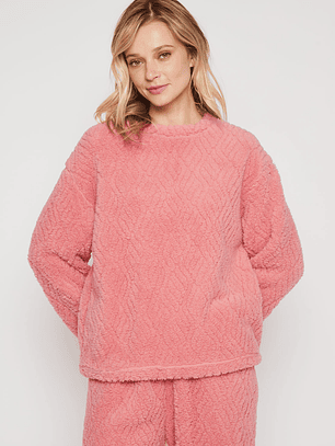 Pijama Peludo Mujer Rosado Familyshop