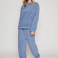 Pijama Peludo Mujer Azul Familyshop - Miniatura 4