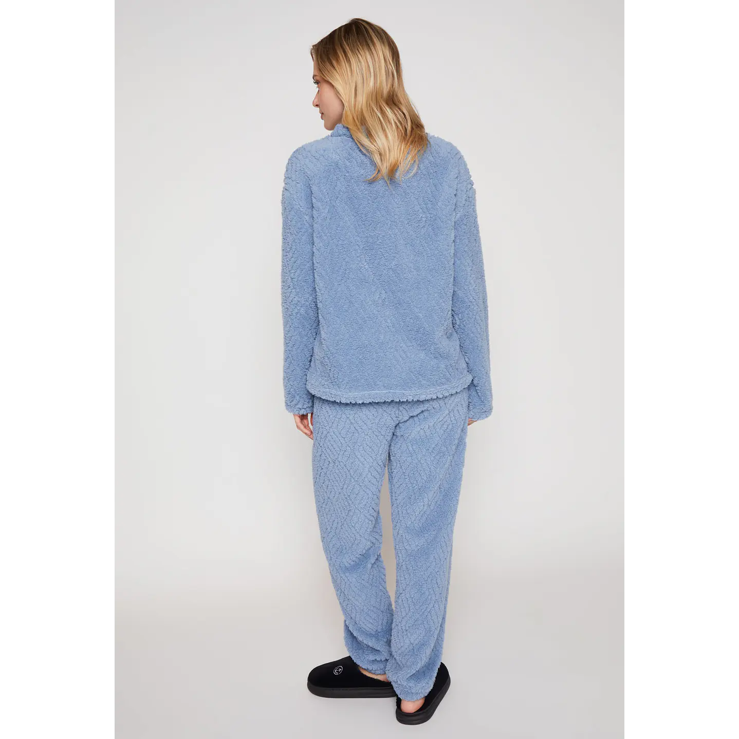 Pijama Peludo Mujer Azul Familyshop 3