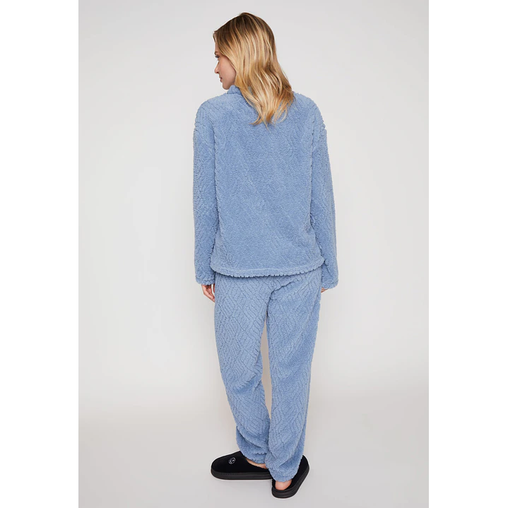 Pijama Peludo Mujer Azul Familyshop 3