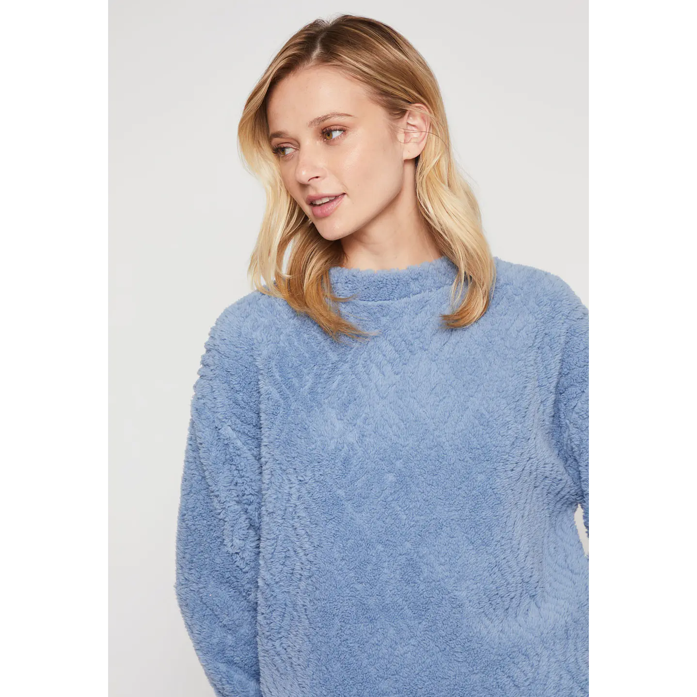 Pijama Peludo Mujer Azul Familyshop 2