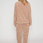 Pijama Peludo Mujer Beige Familyshop - Miniatura 3