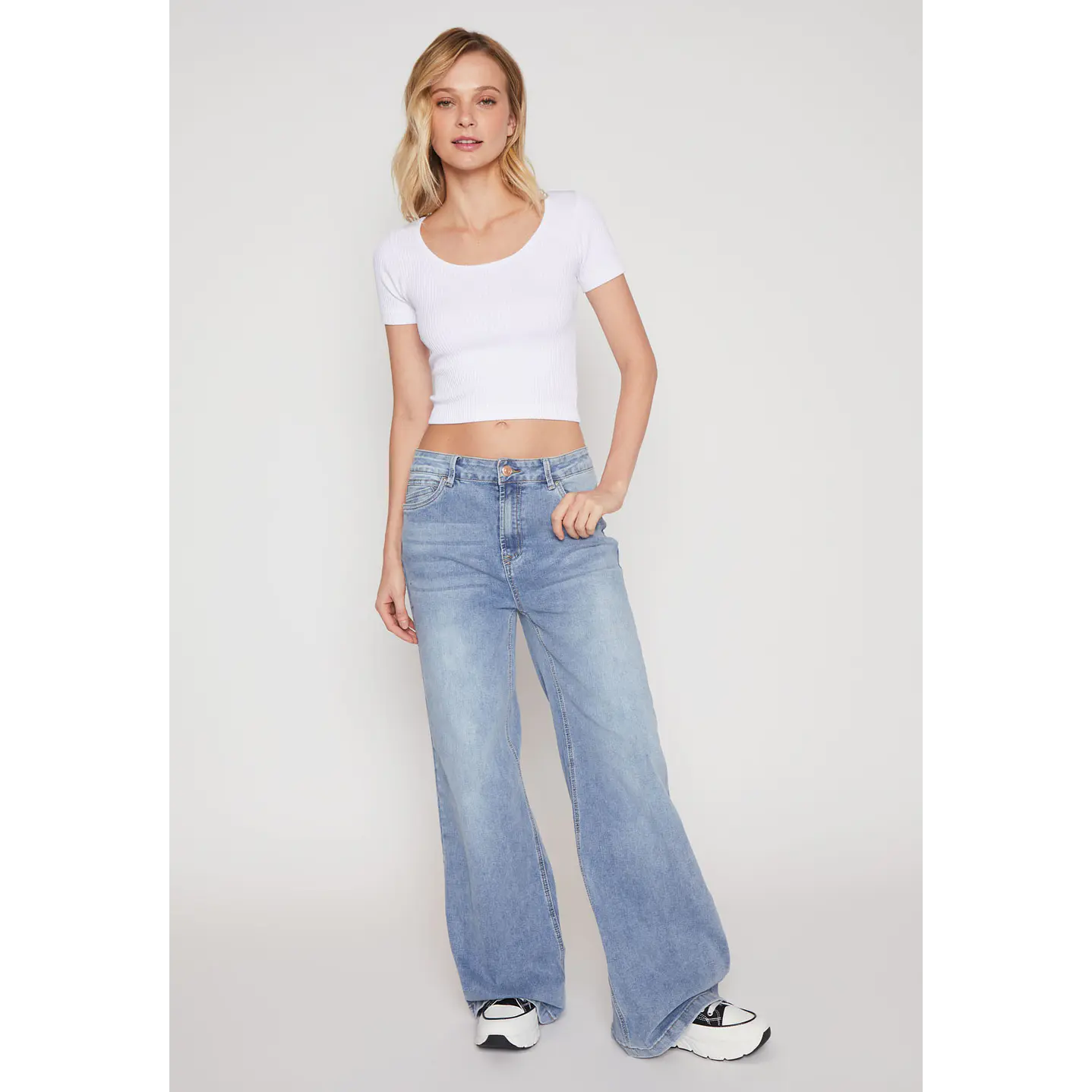 Jeans Wide Leg Mujer Azul Familyshop 4