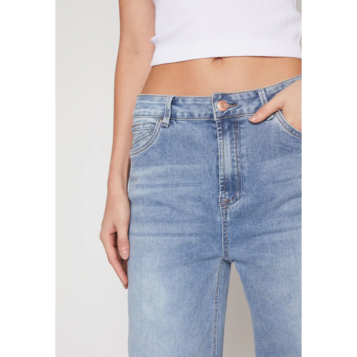 Jeans Wide Leg Mujer Azul Familyshop 2