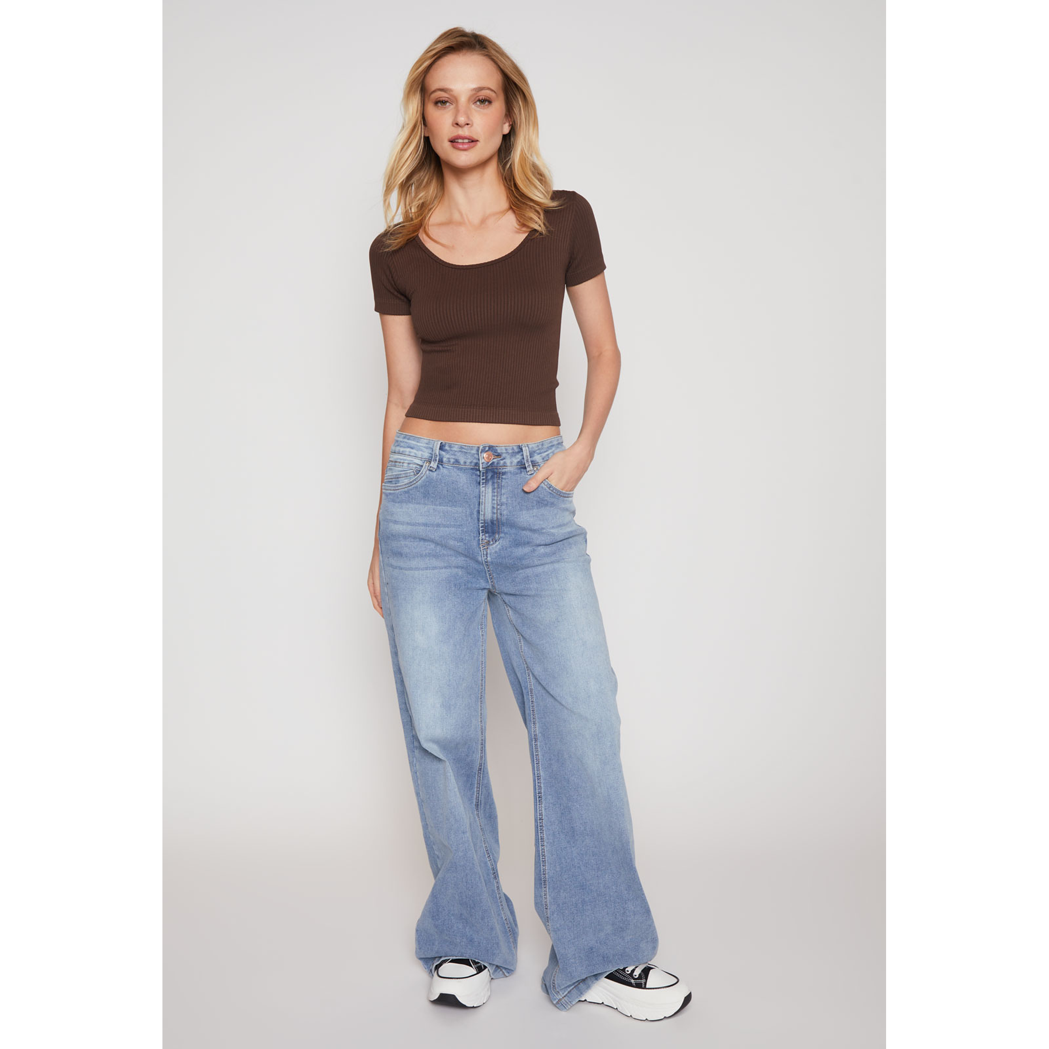 Polera Seamless Mujer Café Familyshop 4