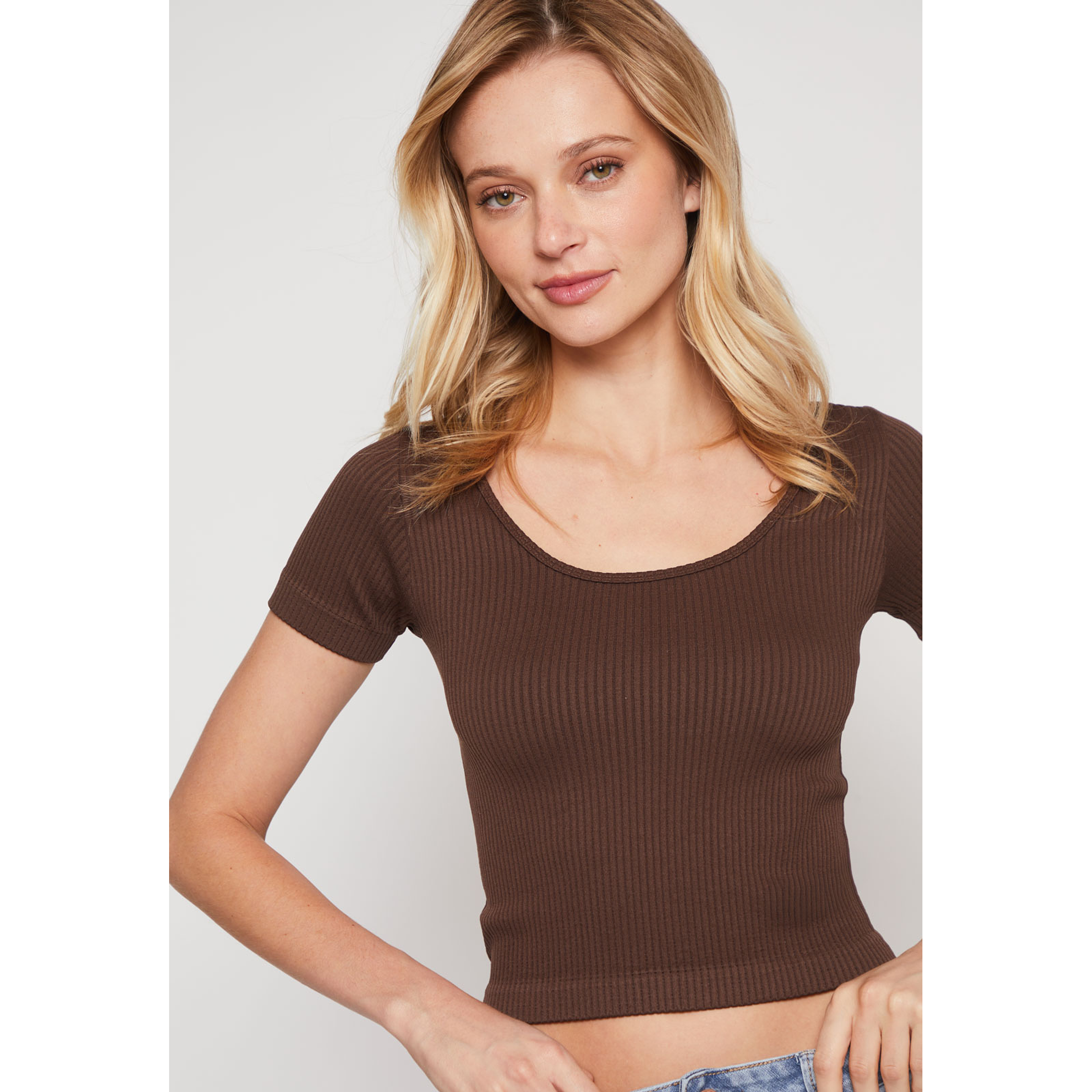 Polera Seamless Mujer Café Familyshop 2