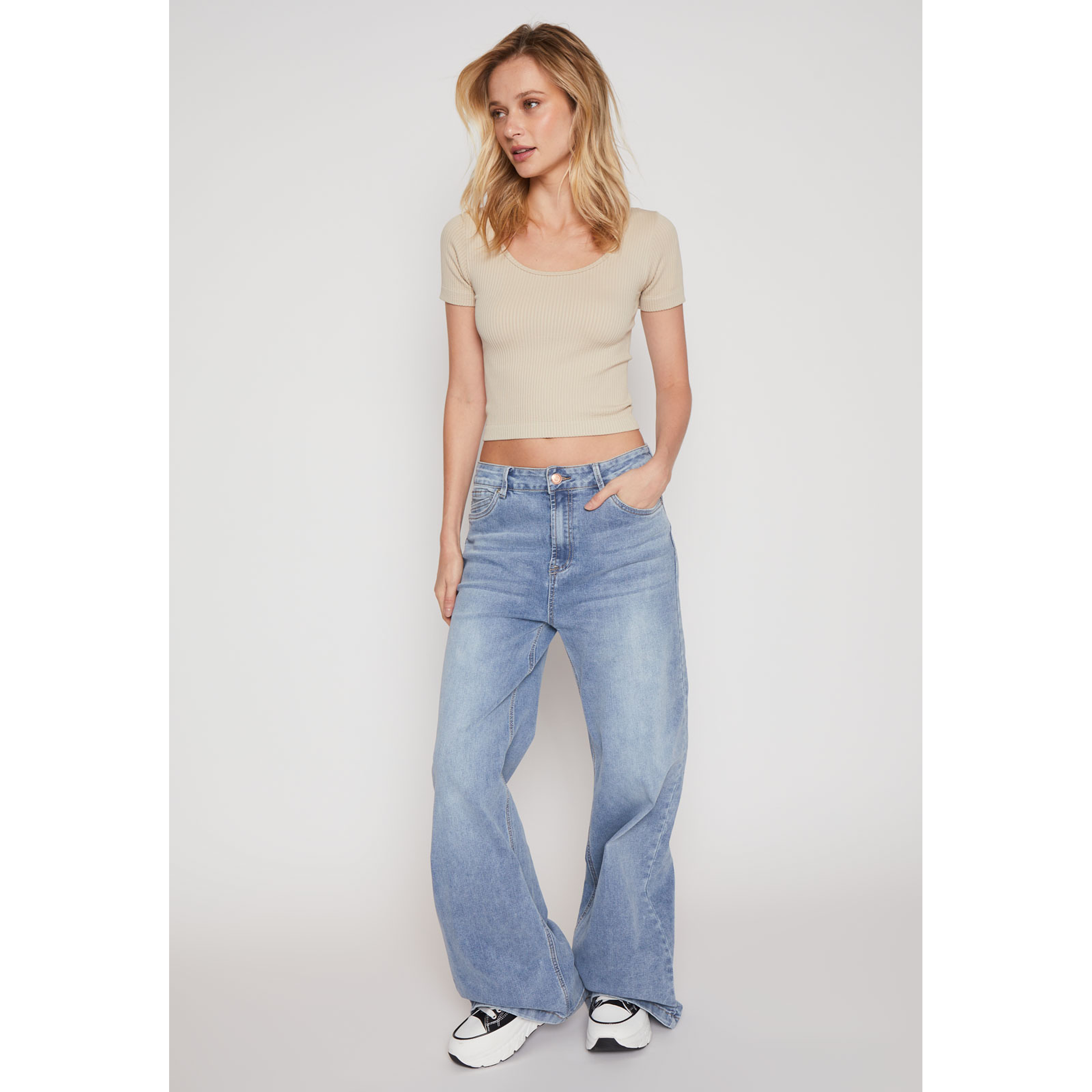 Polera Seamless Mujer Beige Familyshop 4