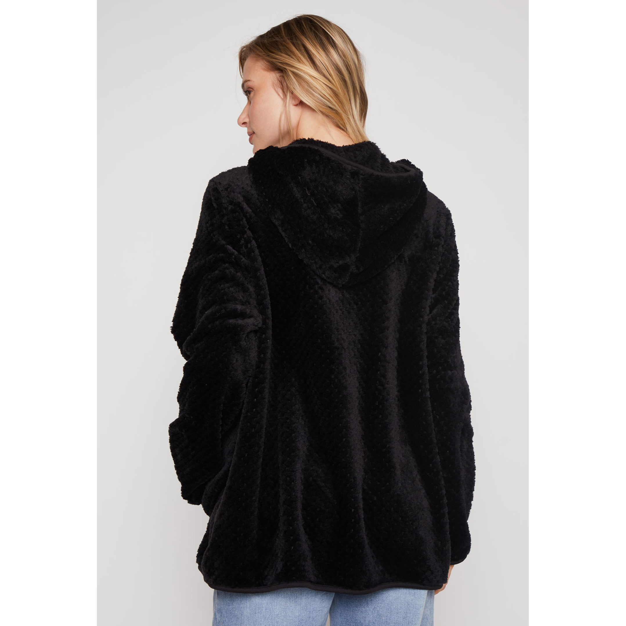 Polar Peludo Líneas Mujer Negro Familyshop 3