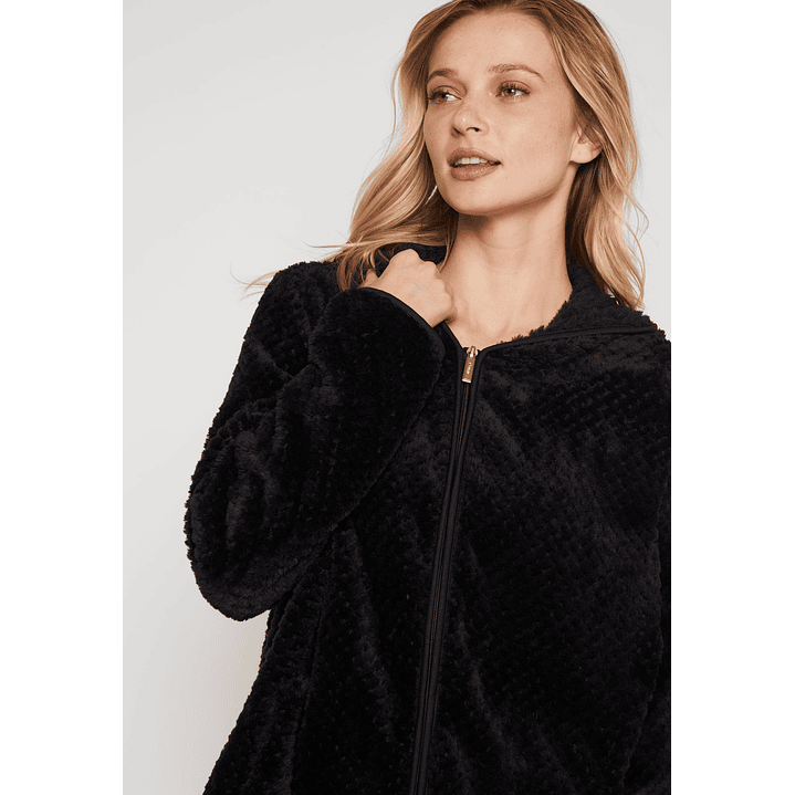 Polar Peludo Líneas Mujer Negro Familyshop 2