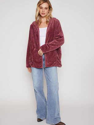 Polar Peludo Líneas Motas Mujer Rosado Familyshop