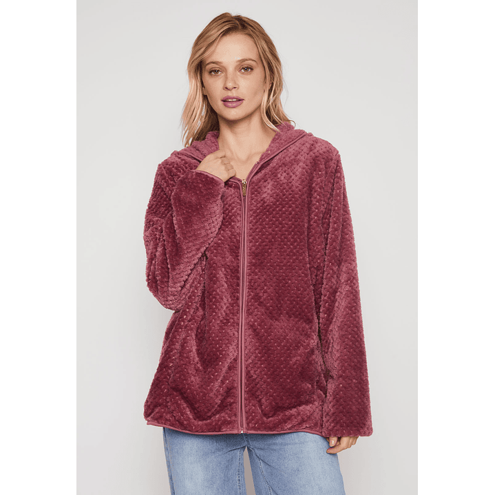 Polar Peludo Líneas Motas Mujer Rosado Familyshop 1