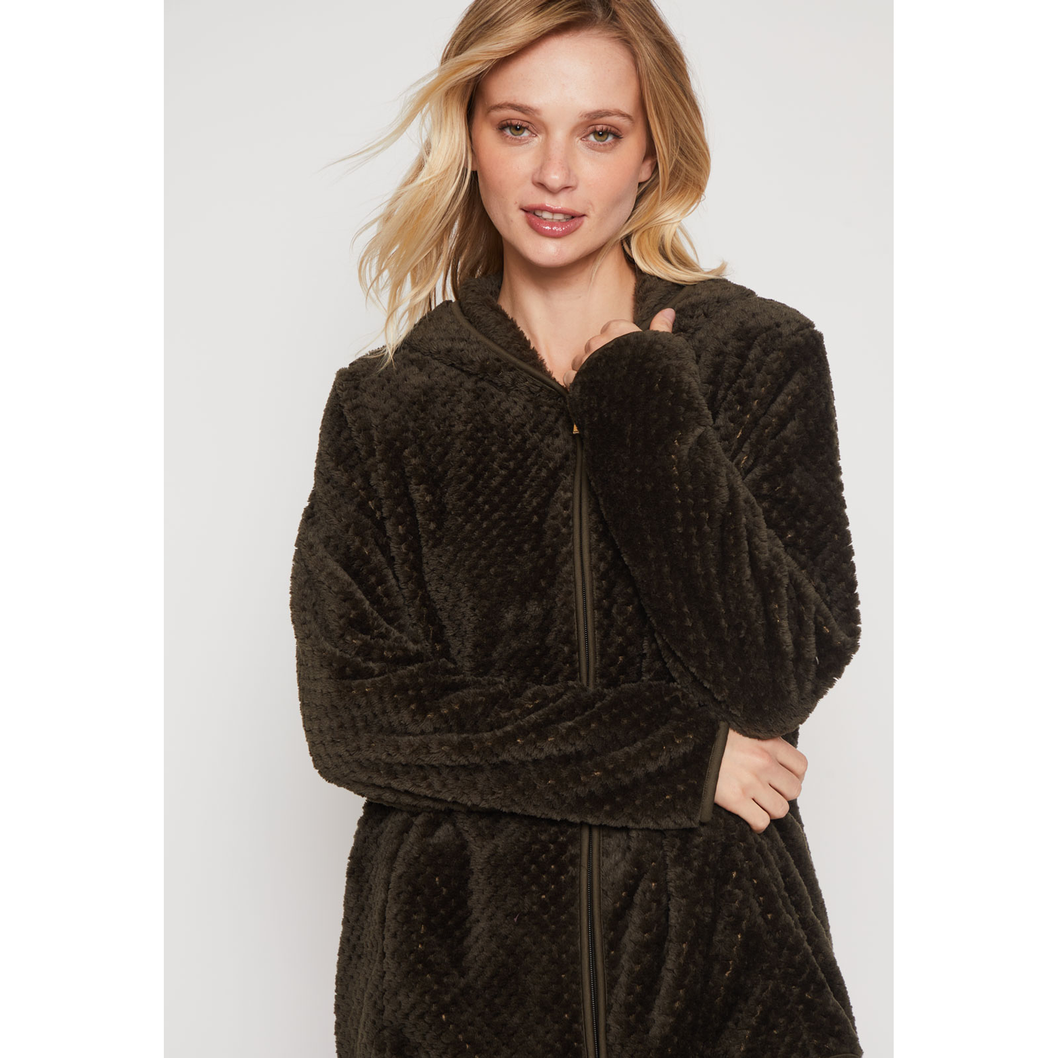 Polar Peludo Motas Mujer Verde Familyshop 2