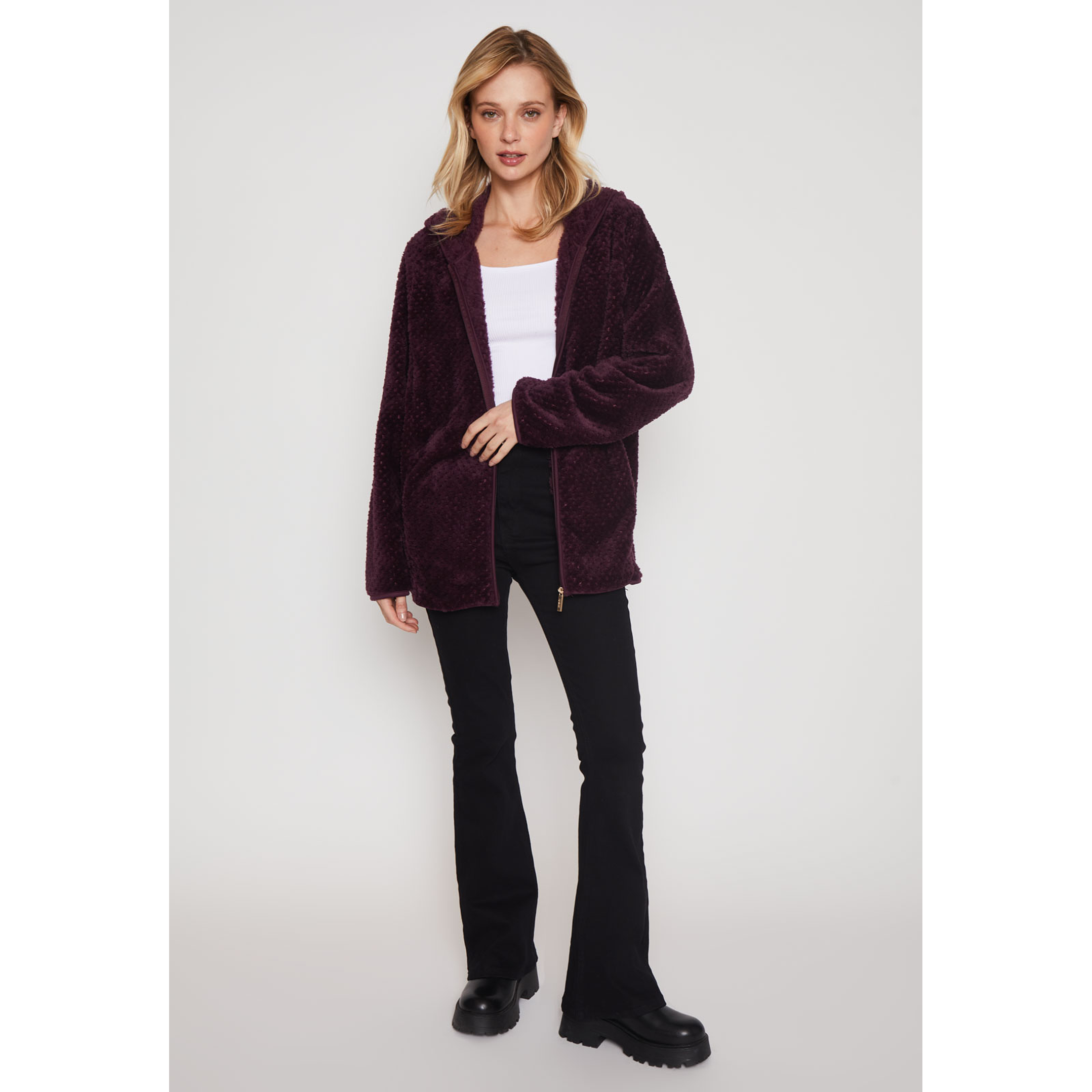 Polar Peludo Líneas Motas Mujer Uva Familyshop 4