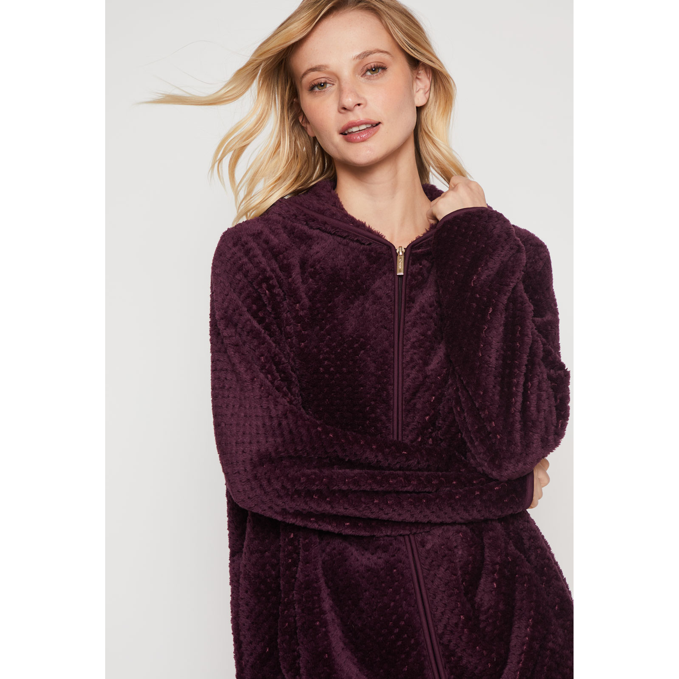 Polar Peludo Líneas Motas Mujer Uva Familyshop 2