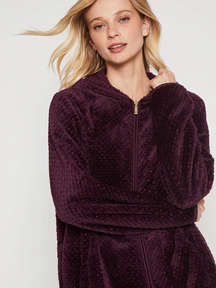 Polar Peludo Líneas Motas Mujer Uva Familyshop