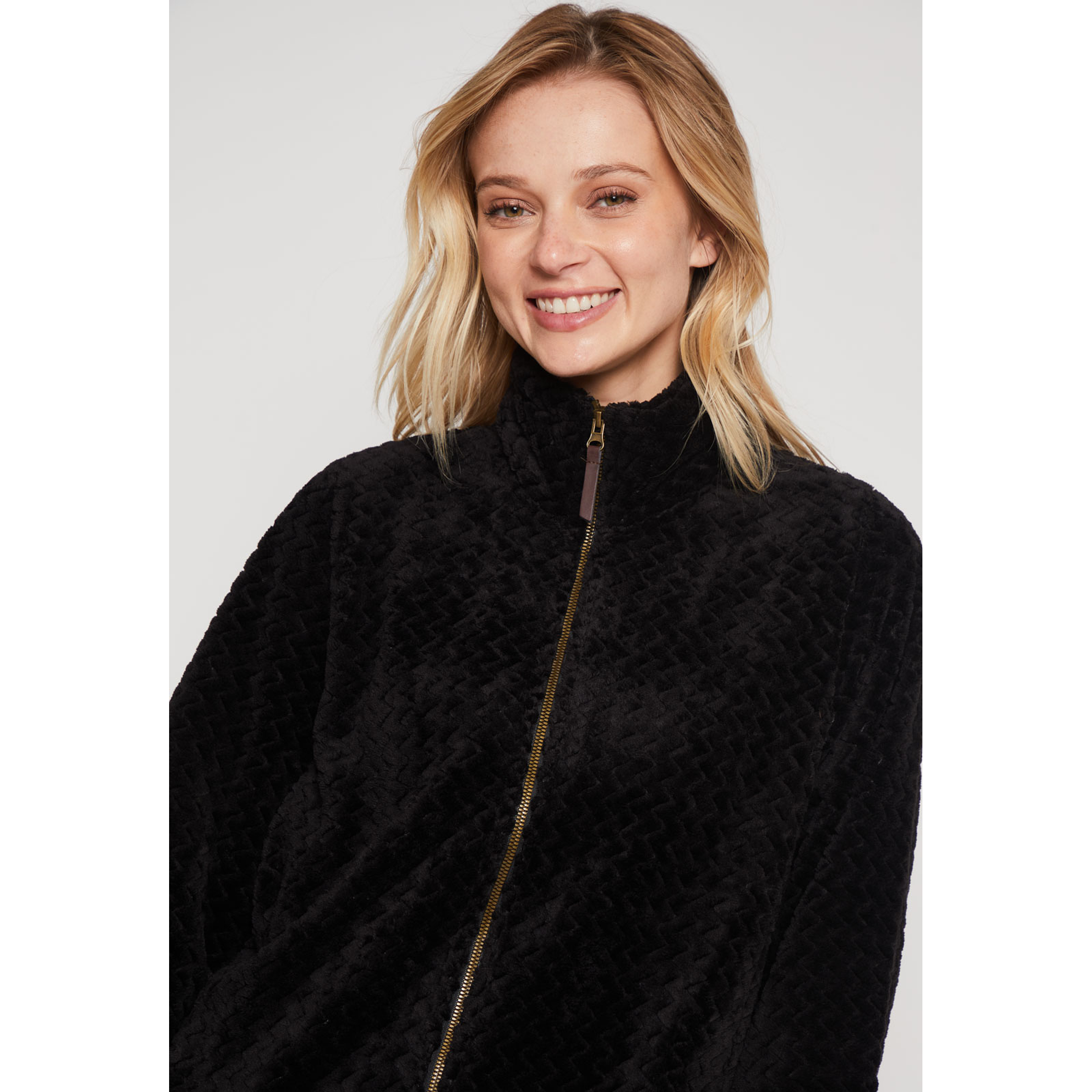 Polar Peludo Motas Mujer Negro Familyshop 2