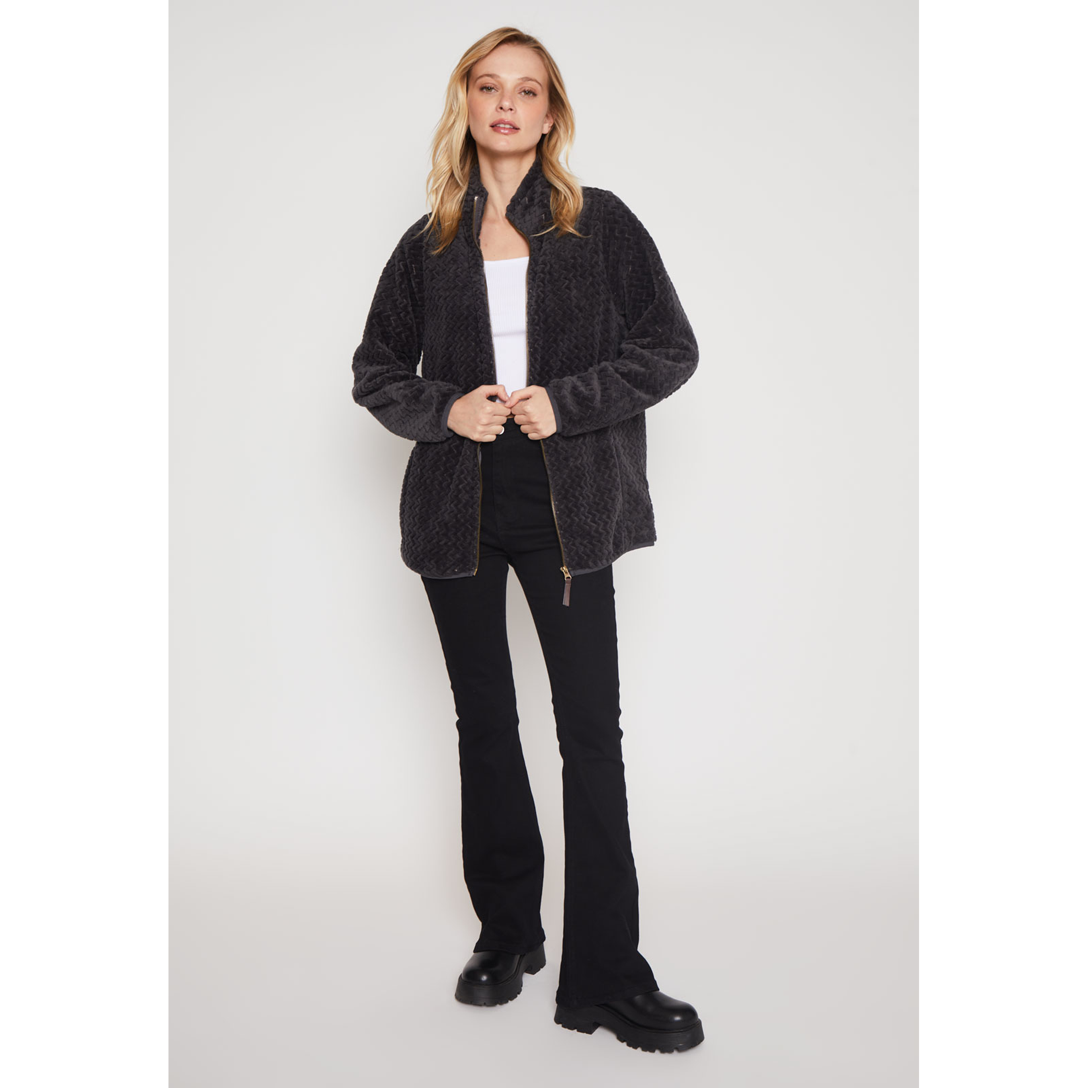 Polar Peludo Mujer Gris Familyshop 4