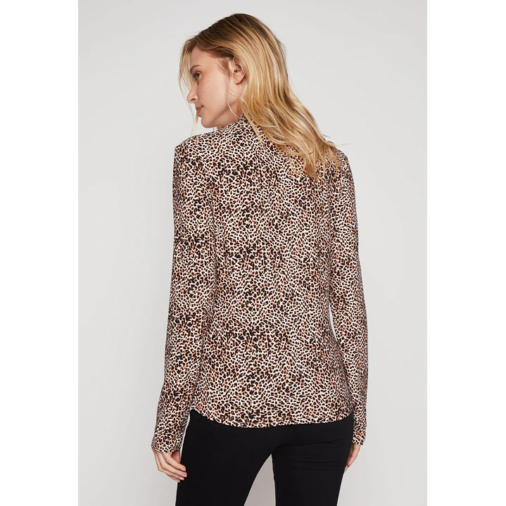 Polera Manga Larga Alto Mujer Café Familyshop 3