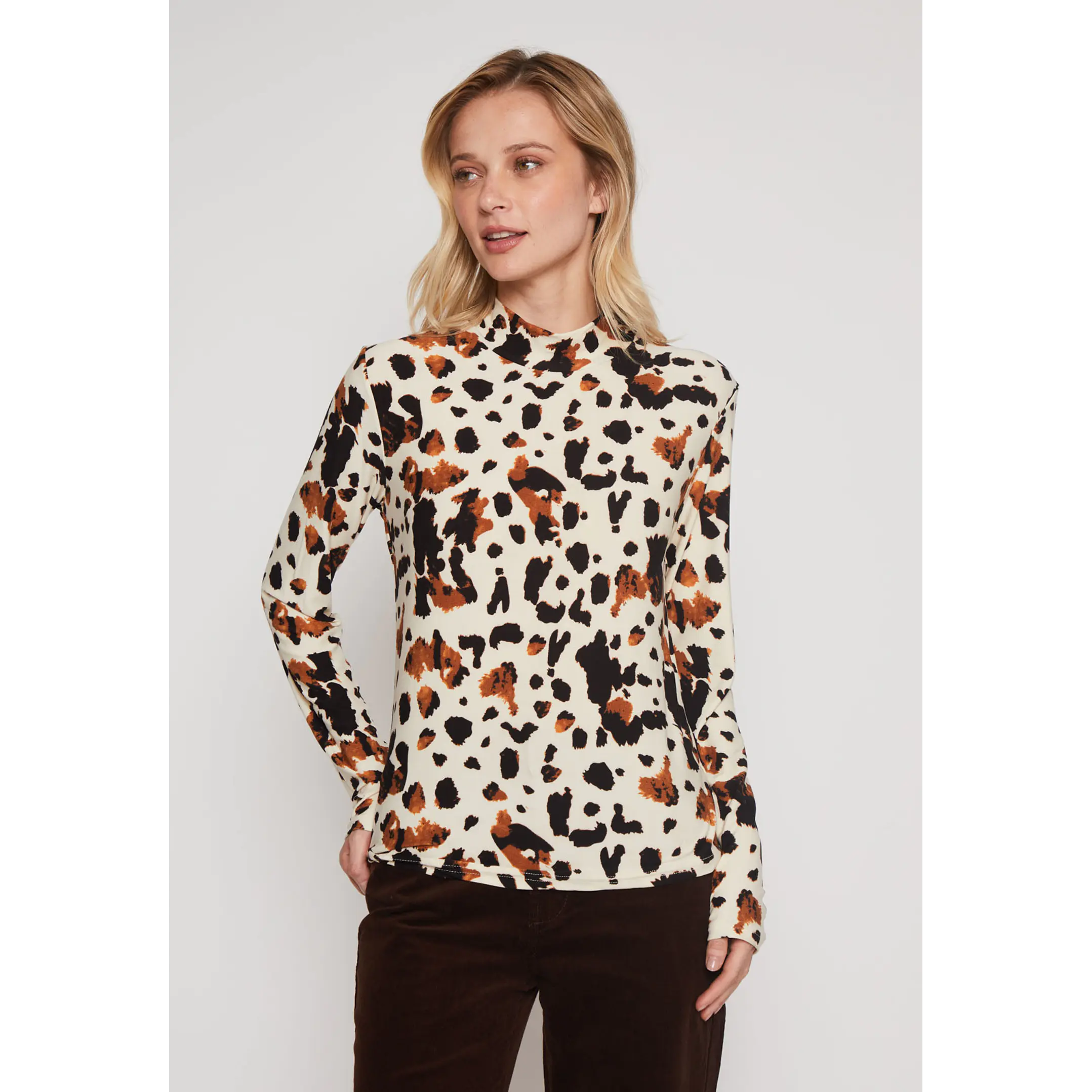 Polera Manga Larga Animal Mujer Crudo Familyshop 1