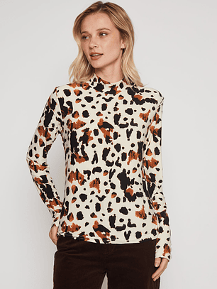 Polera Manga Larga Animal Mujer Crudo Familyshop