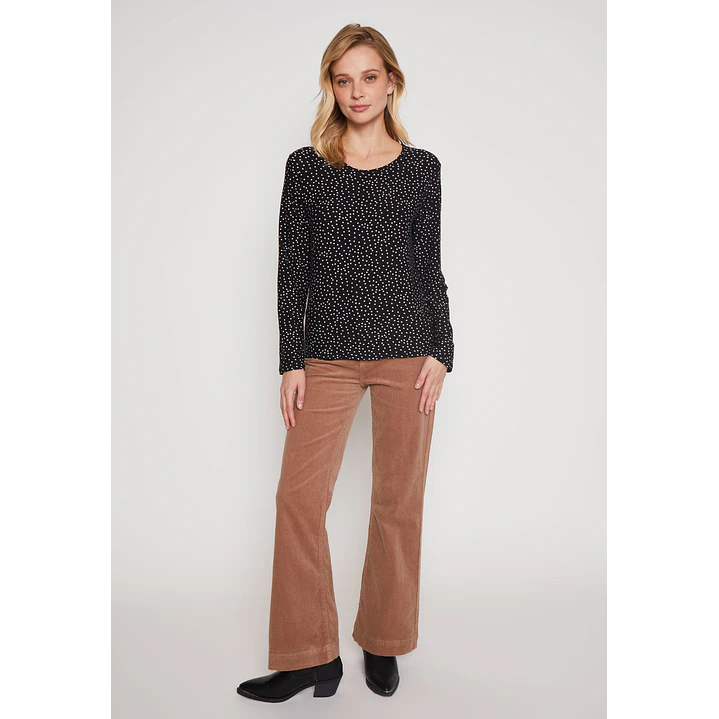 Polera Térmica Punto  Mujer Negro Familyshop 4