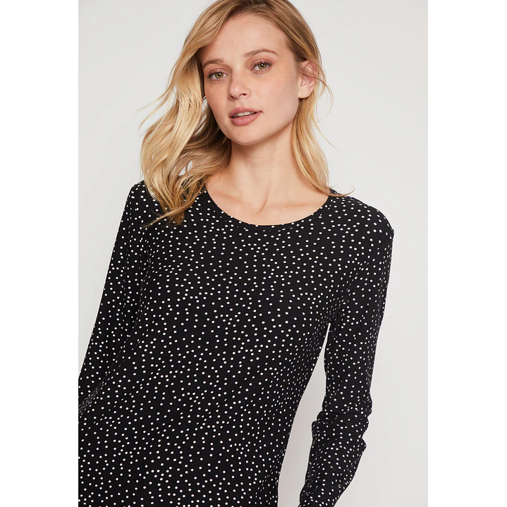 Polera Térmica Punto  Mujer Negro Familyshop 2