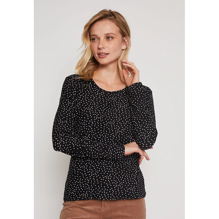 Polera Térmica Punto  Mujer Negro Familyshop 1