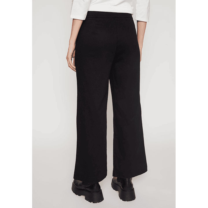 Pantalón Wide Leg Botones Mujer Negro Familyshop 3