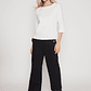 Pantalón Wide Leg Botones Mujer Negro Familyshop - Miniatura 4
