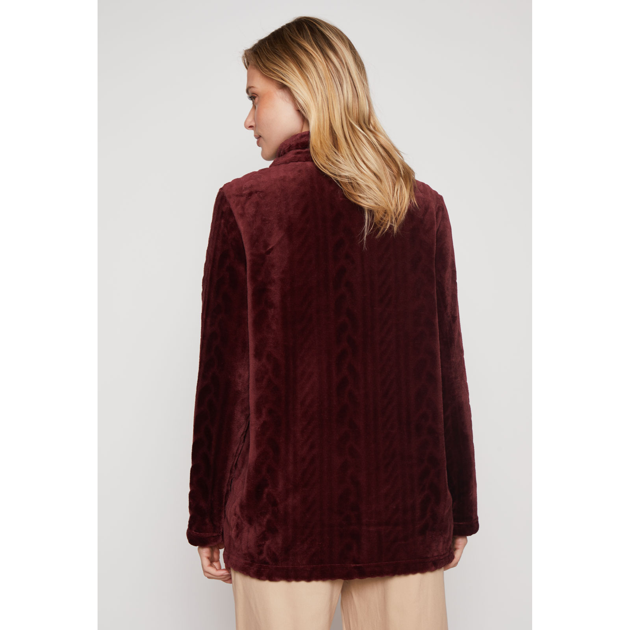 Polar Peludo Fantasía Mujer Burdeo Familyshop 3