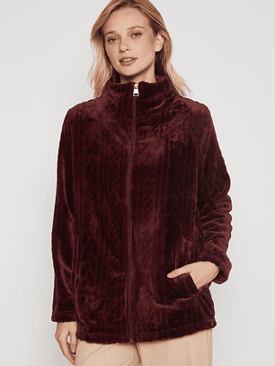 Polar Peludo Fantasía Mujer Burdeo Familyshop