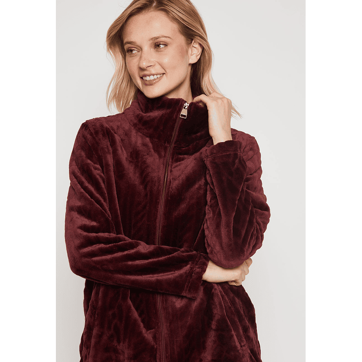 Polar Peludo Fantasía Mujer Burdeo Familyshop 2