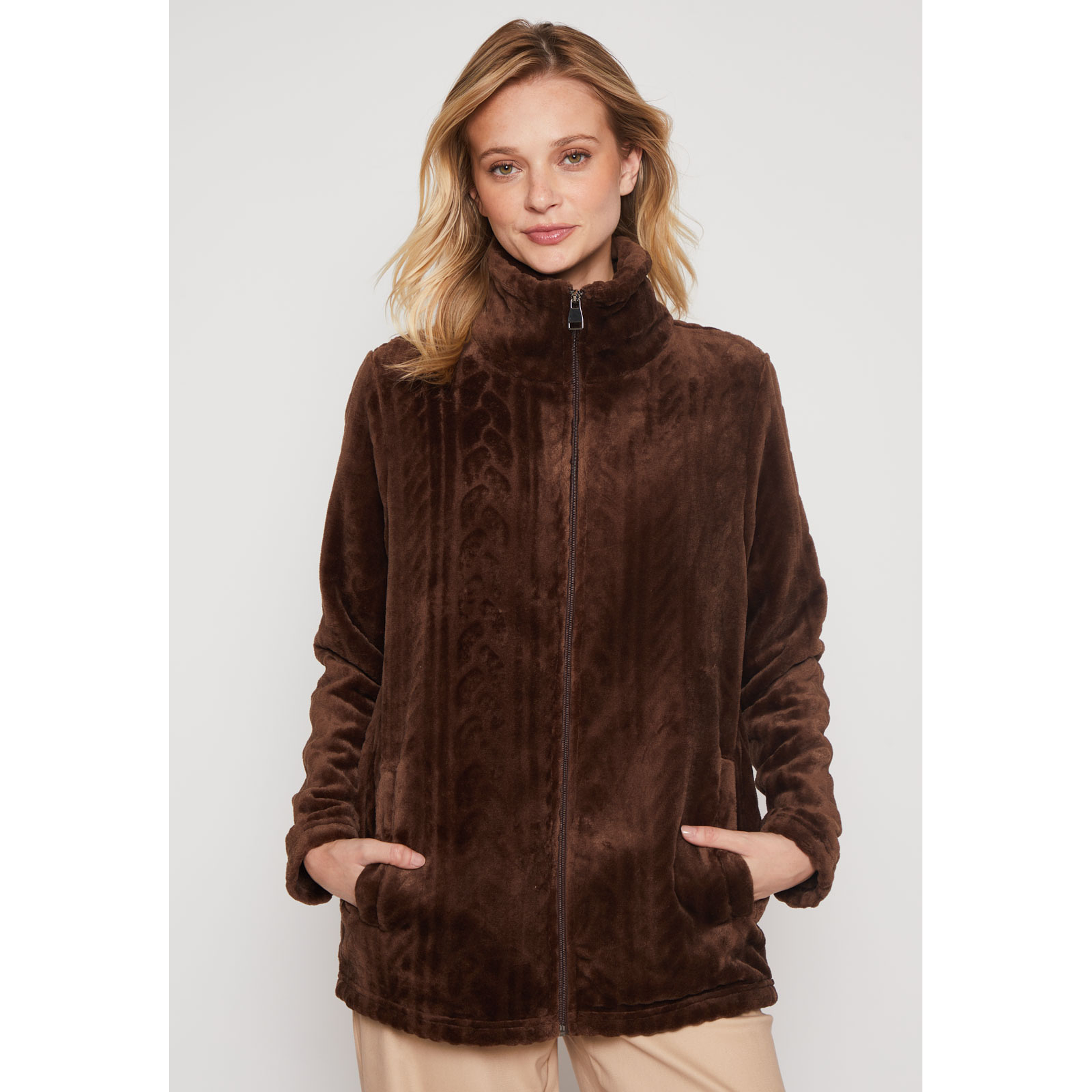 Polar Peludo Fantasía Mujer Café Familyshop 1