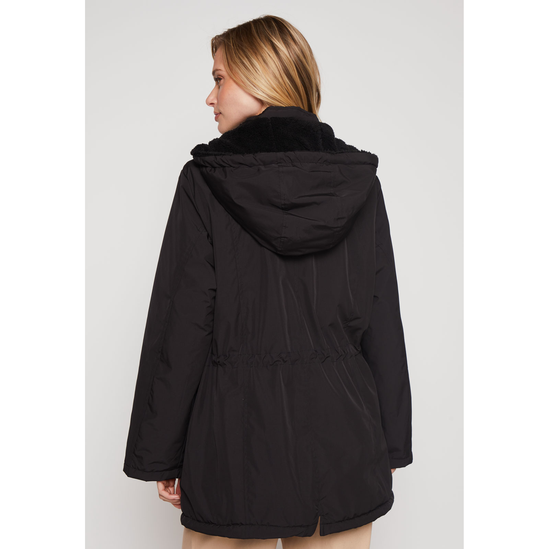 Parka Piel Mujer Negro Familyshop 3