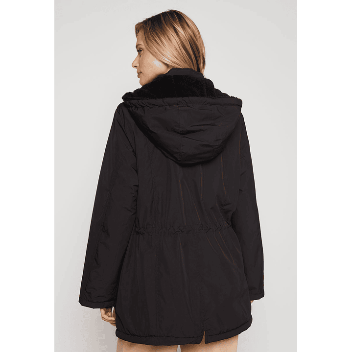 Parka Piel Mujer Negro Familyshop 3