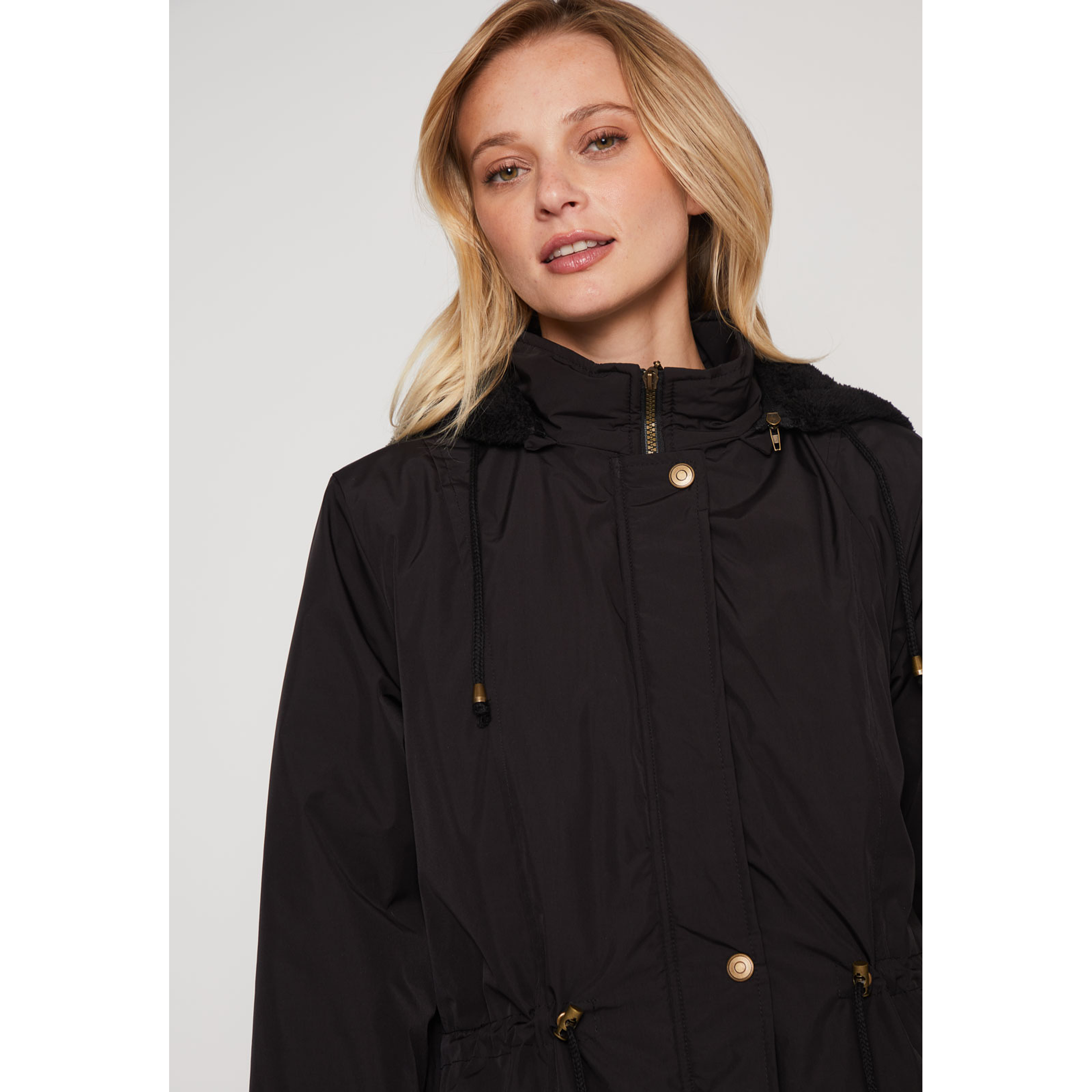 Parka Piel Mujer Negro Familyshop 2