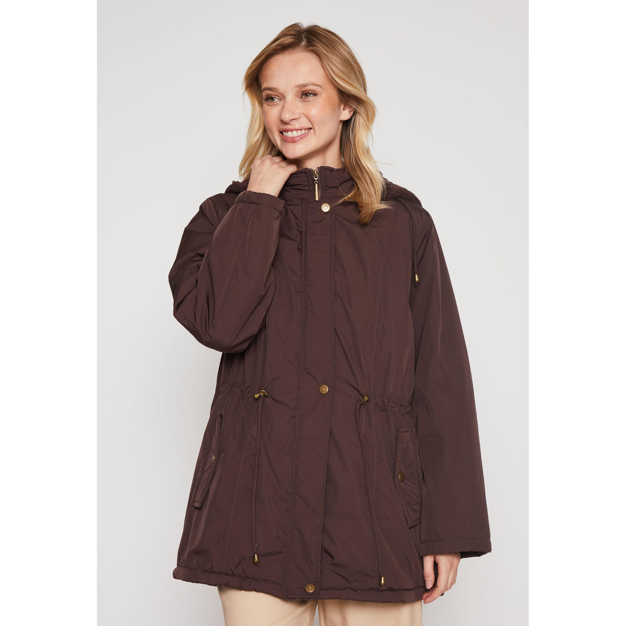 Parka Piel Mujer Café Familyshop 1