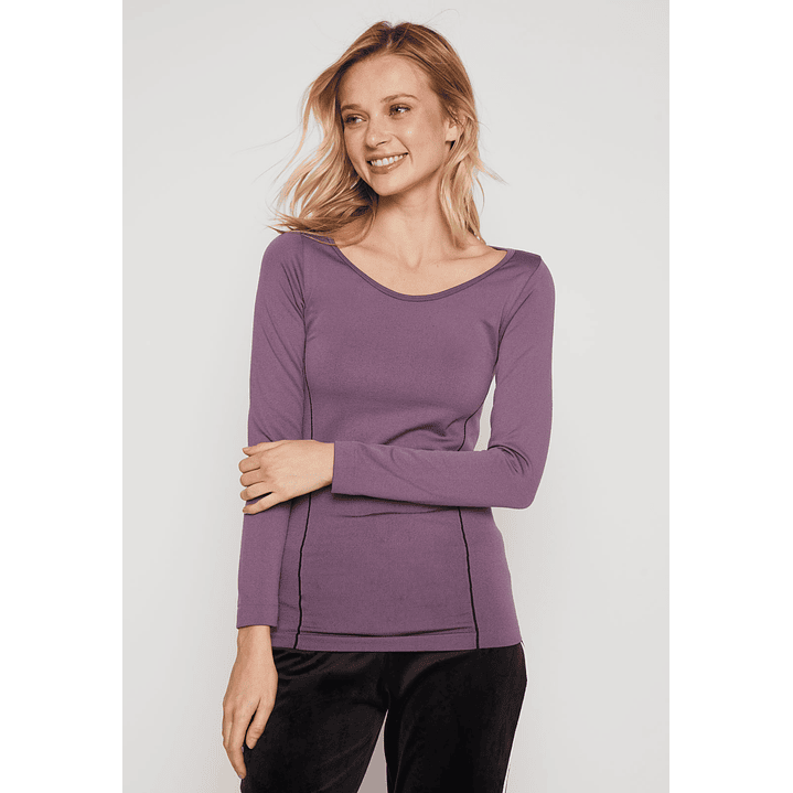 Camiseta Slim Mujer Morado Familyshop 1