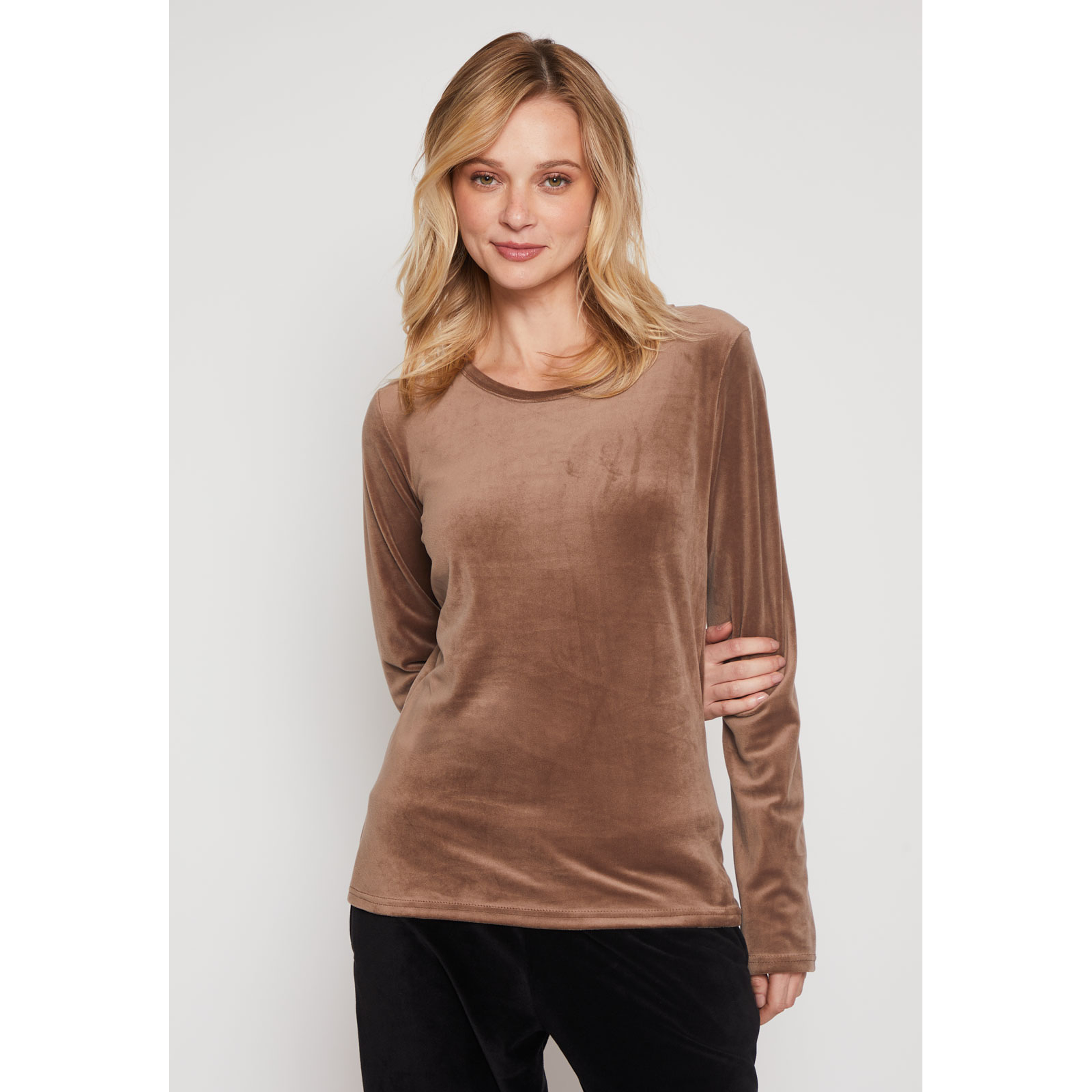 Polera Plush Mujer Chocolate Familyshop 1